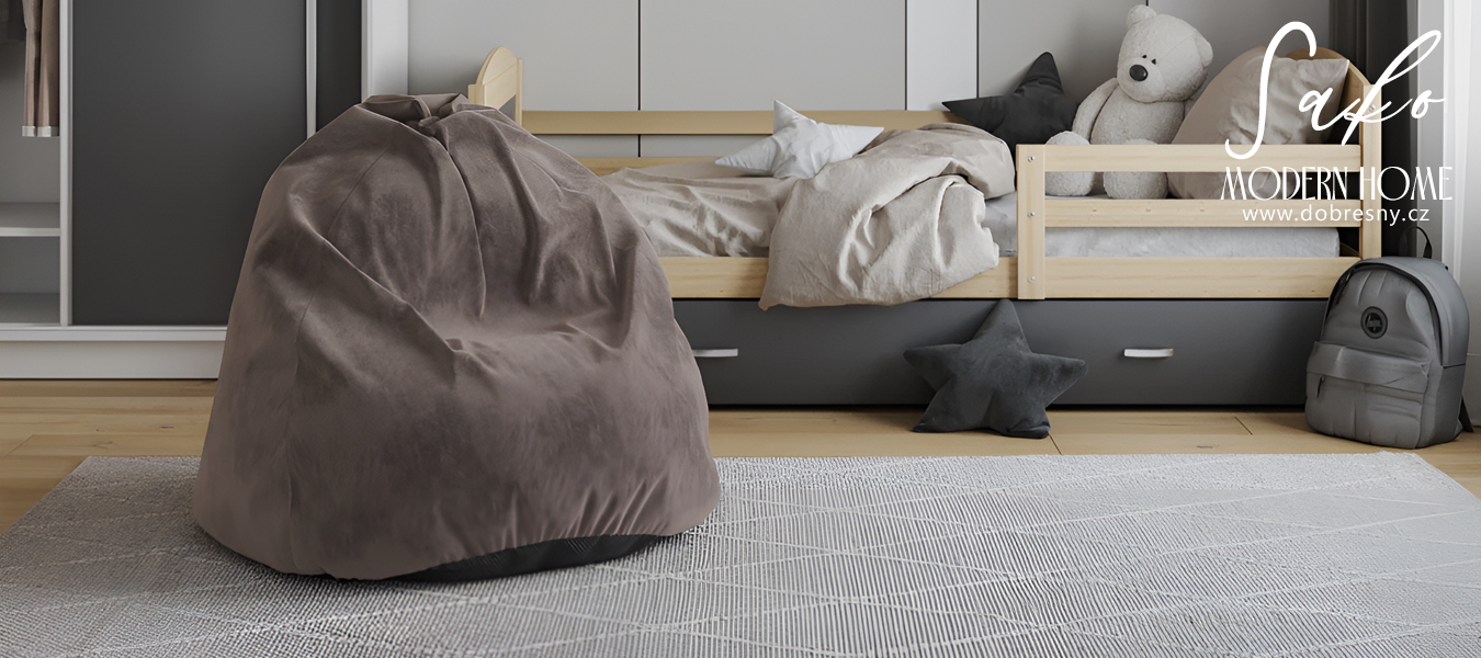 Sedací vak SAKO TRINITY hnědý 95x115 cm