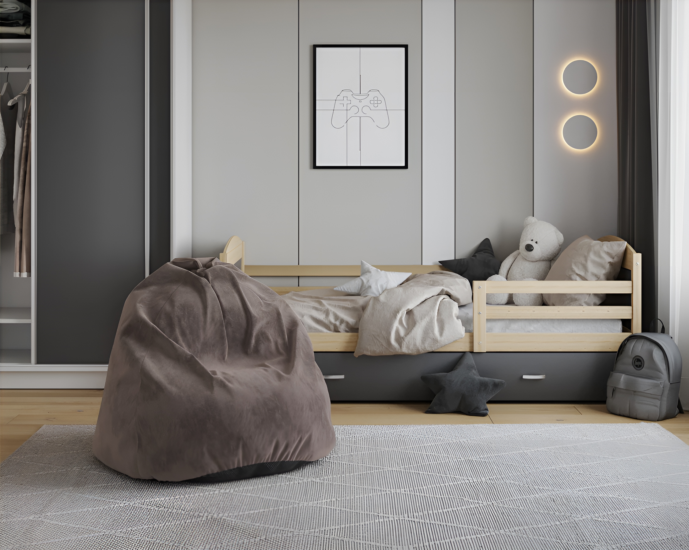 Sedací vak SAKO TRINITY hnědý 95x115 cm