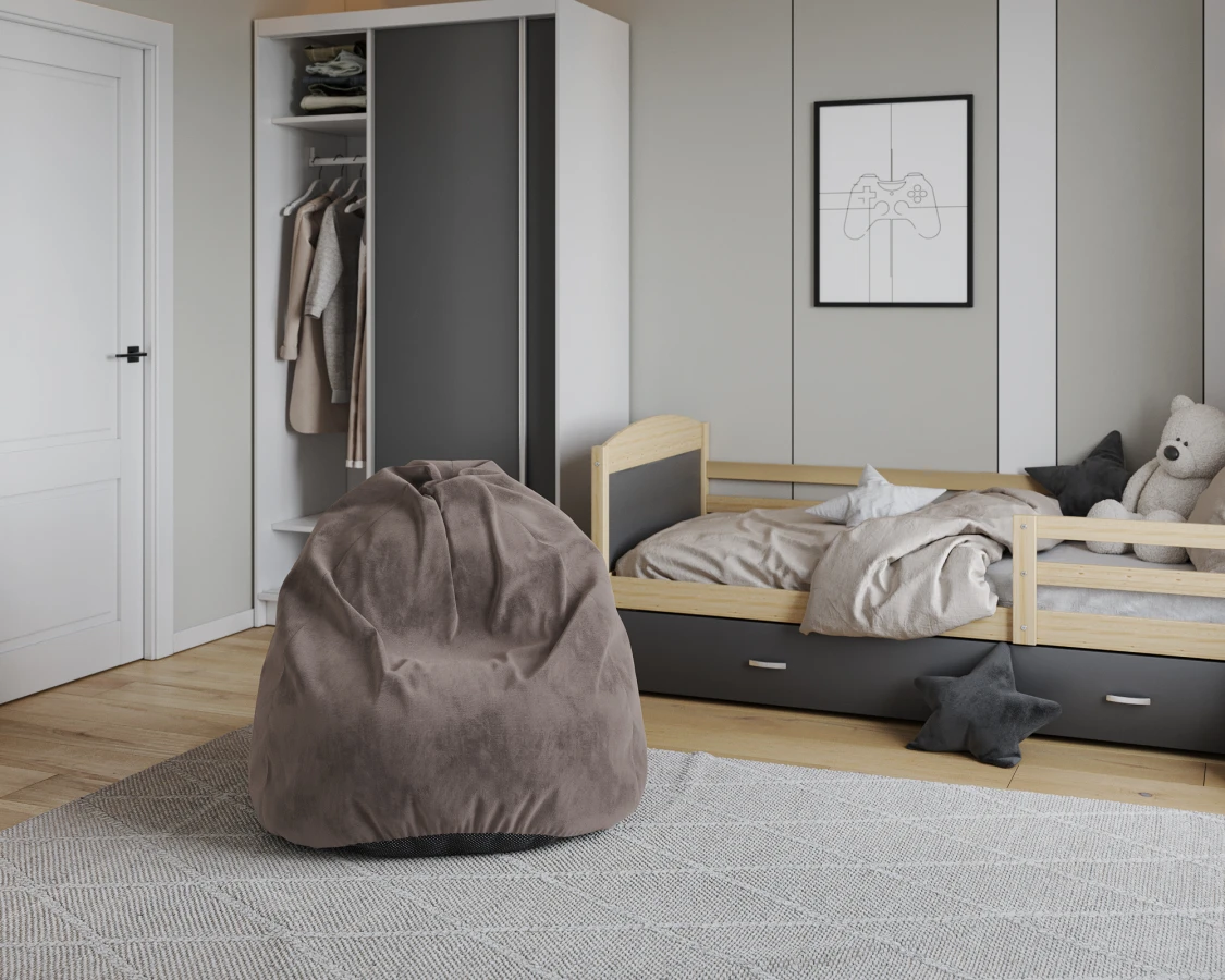 Sedací vak SAKO TRINITY hnědý 95x115 cm