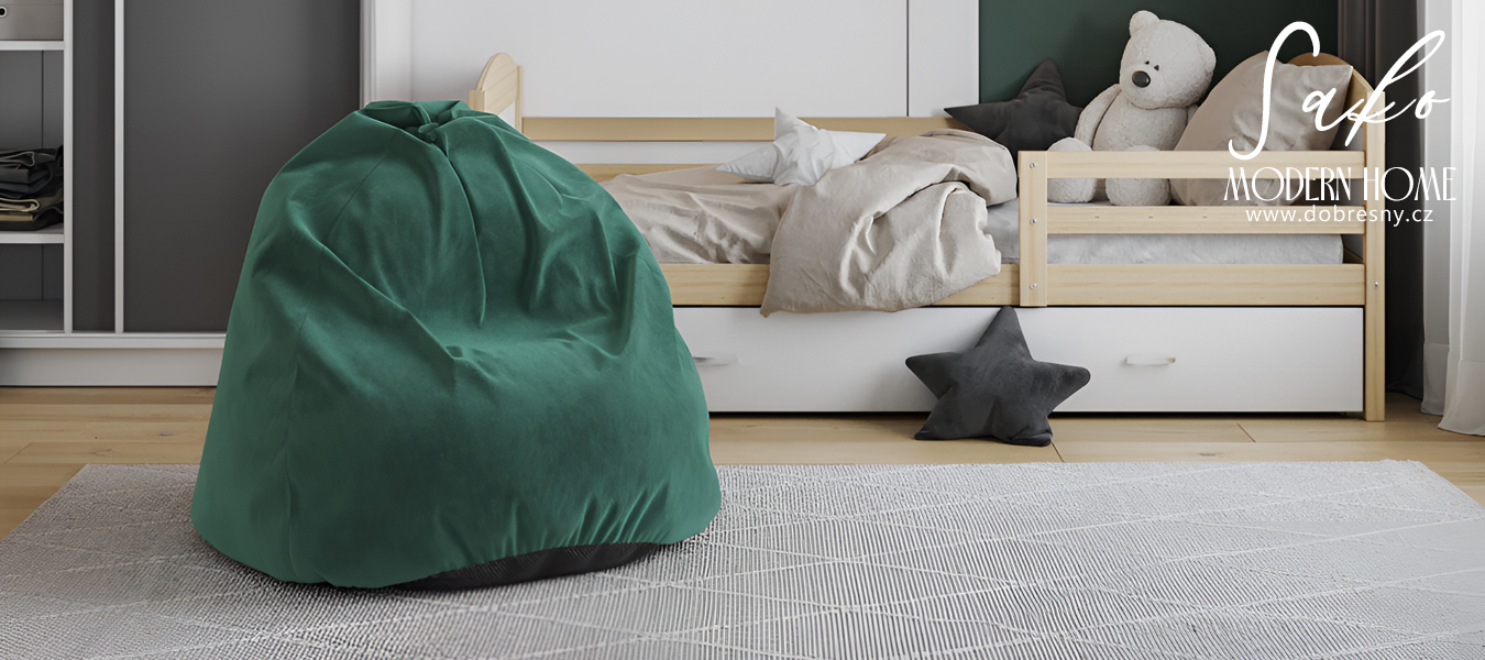 Sedací vak SAKO TRINITY zelený 95x115 cm