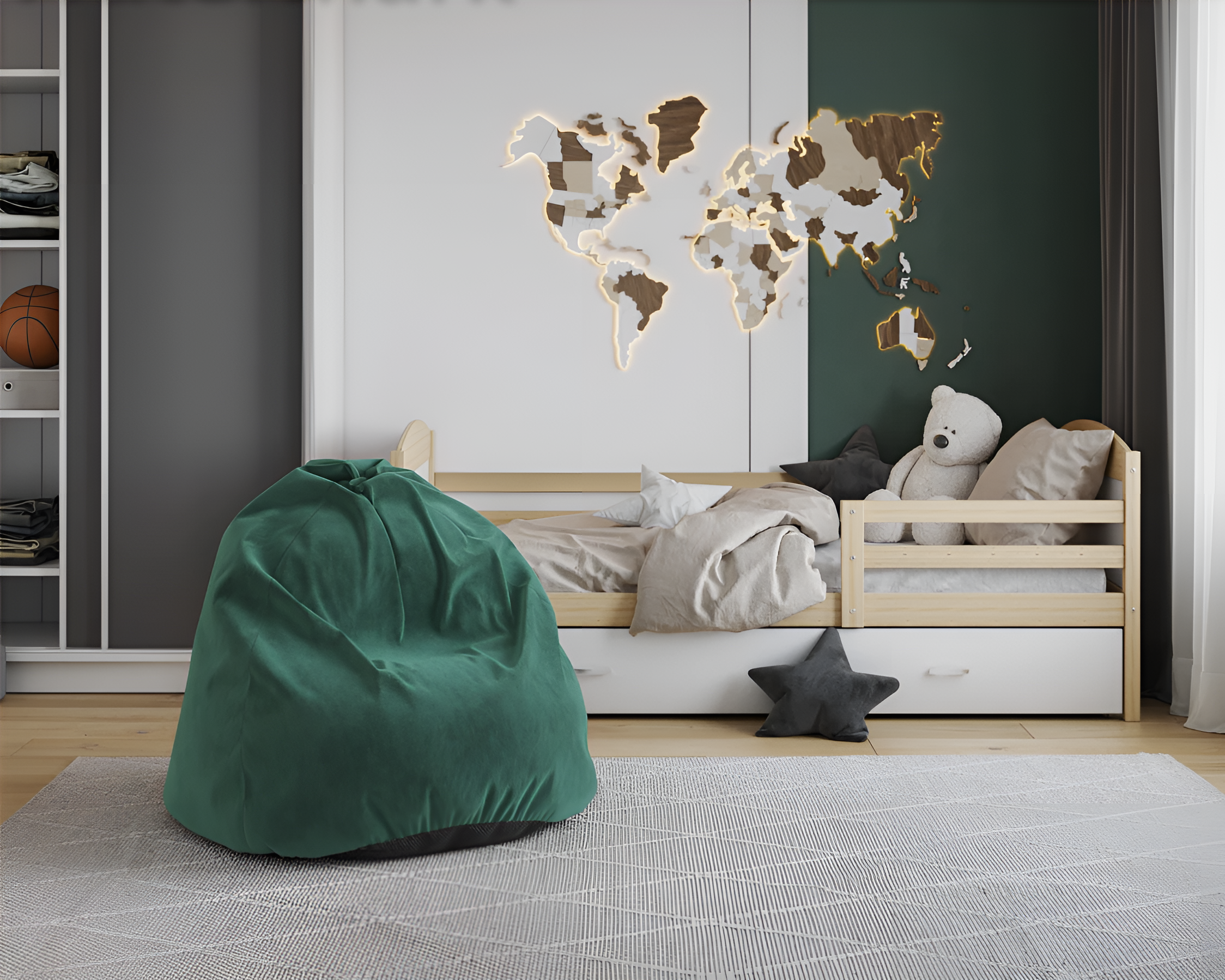 Sedací vak SAKO TRINITY zelený 95x115 cm