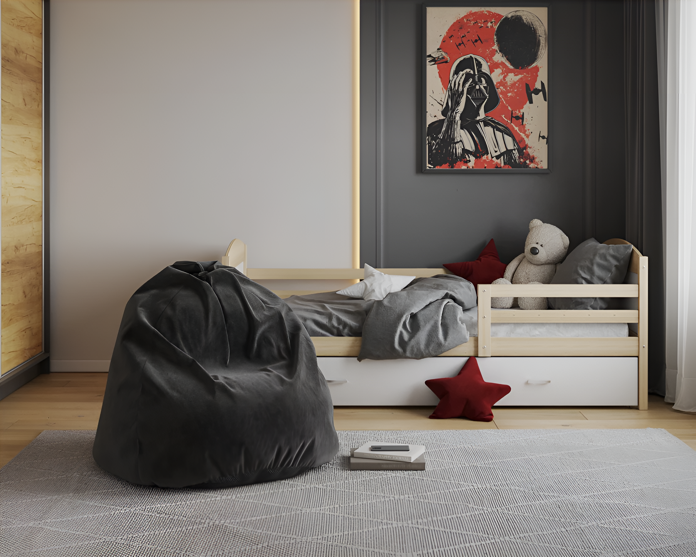 Sedací vak SAKO TRINITY černý 95x115 cm