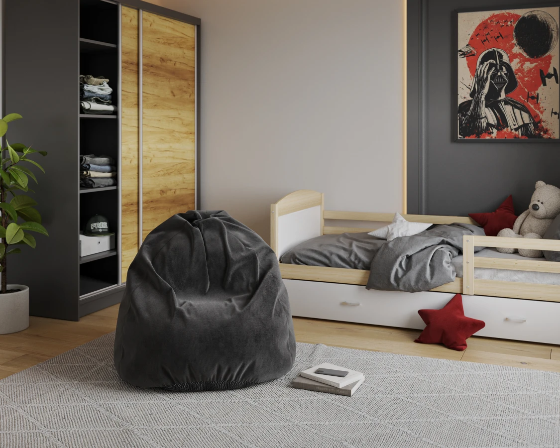 Sedací vak SAKO TRINITY černý 95x115 cm