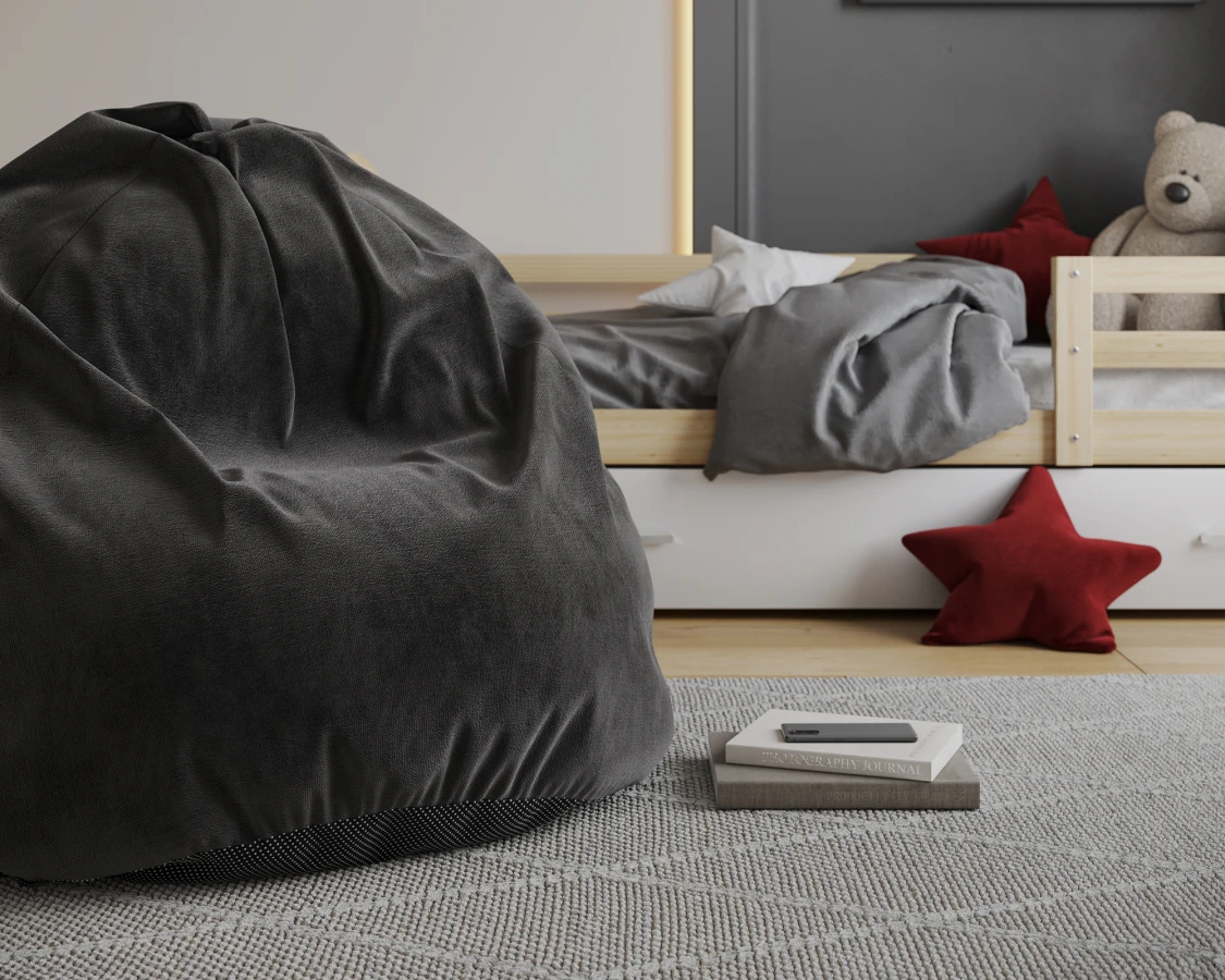 Sedací vak SAKO TRINITY černý 95x115 cm