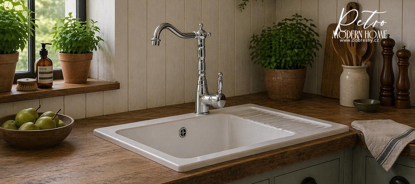 Kuchyňská baterie RETRO 3 chrom