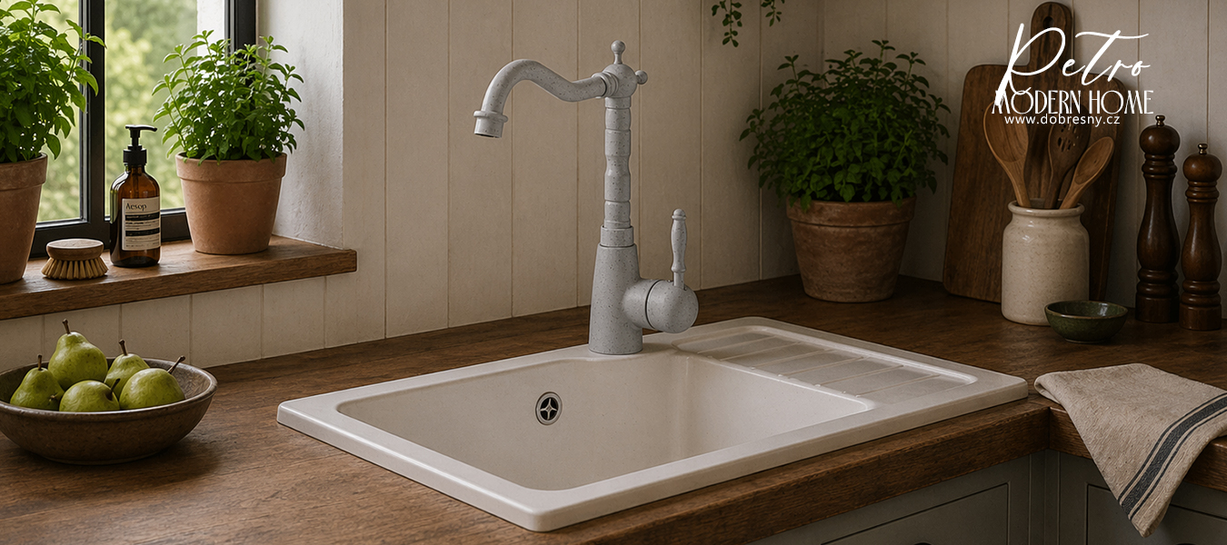 Kuchyňská baterie RETRO 3 šedá