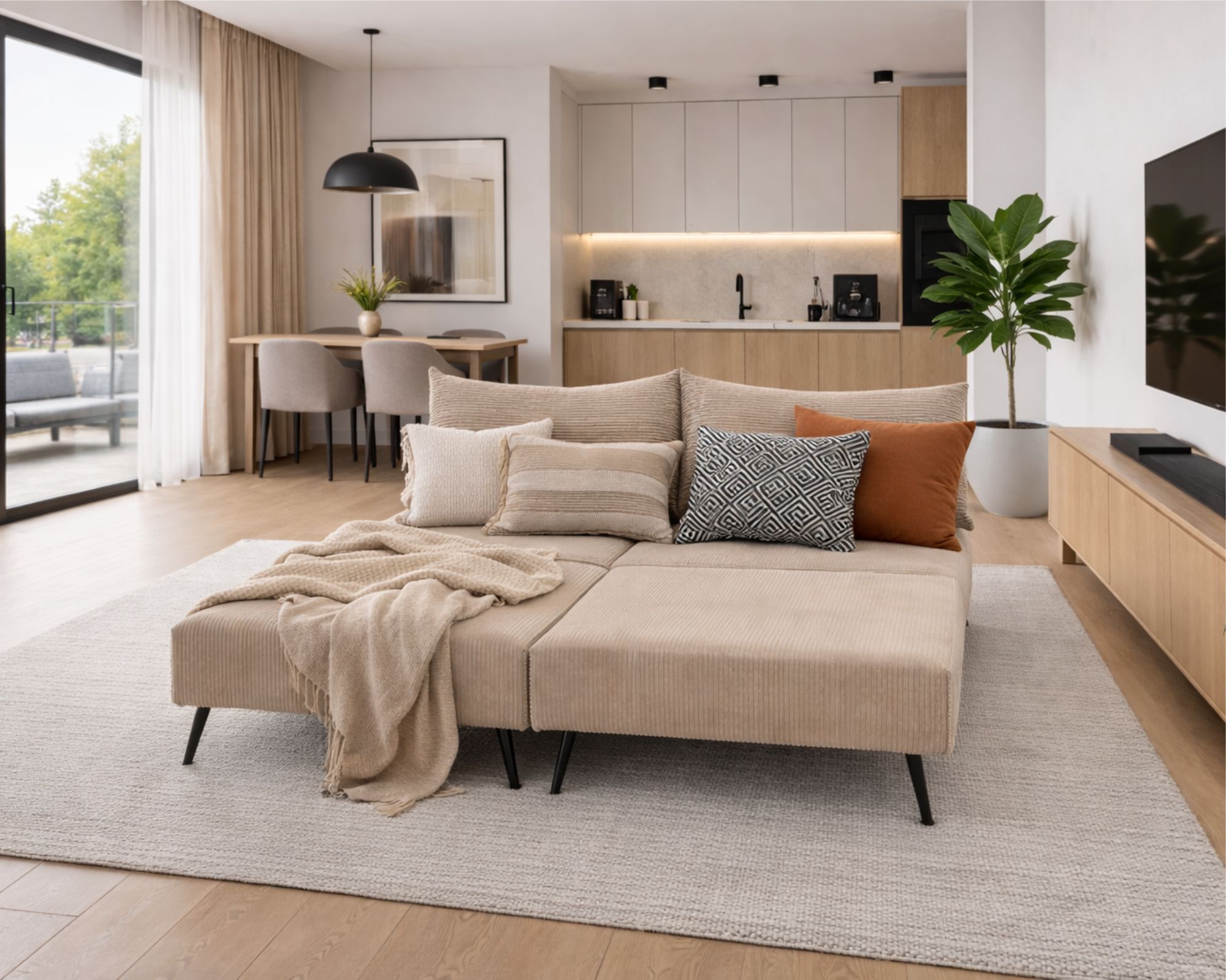 Modulární rohová pohovka MIRANO ŠEDÁ SZTRUKS 160x200