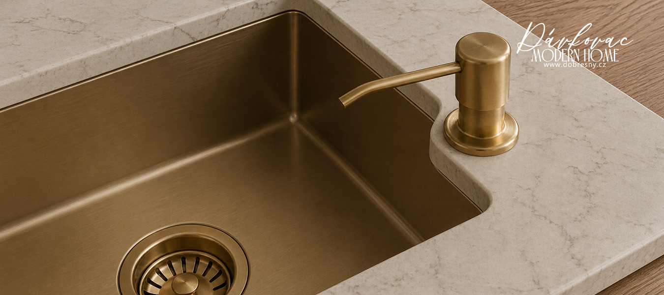 Dávkovač na mycí prostředky - ZLATÝ