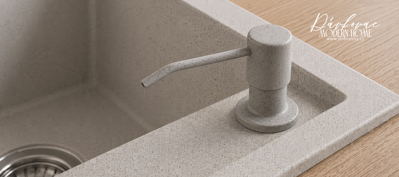 Dávkovač na mycí prostředky - ŠEDÝ