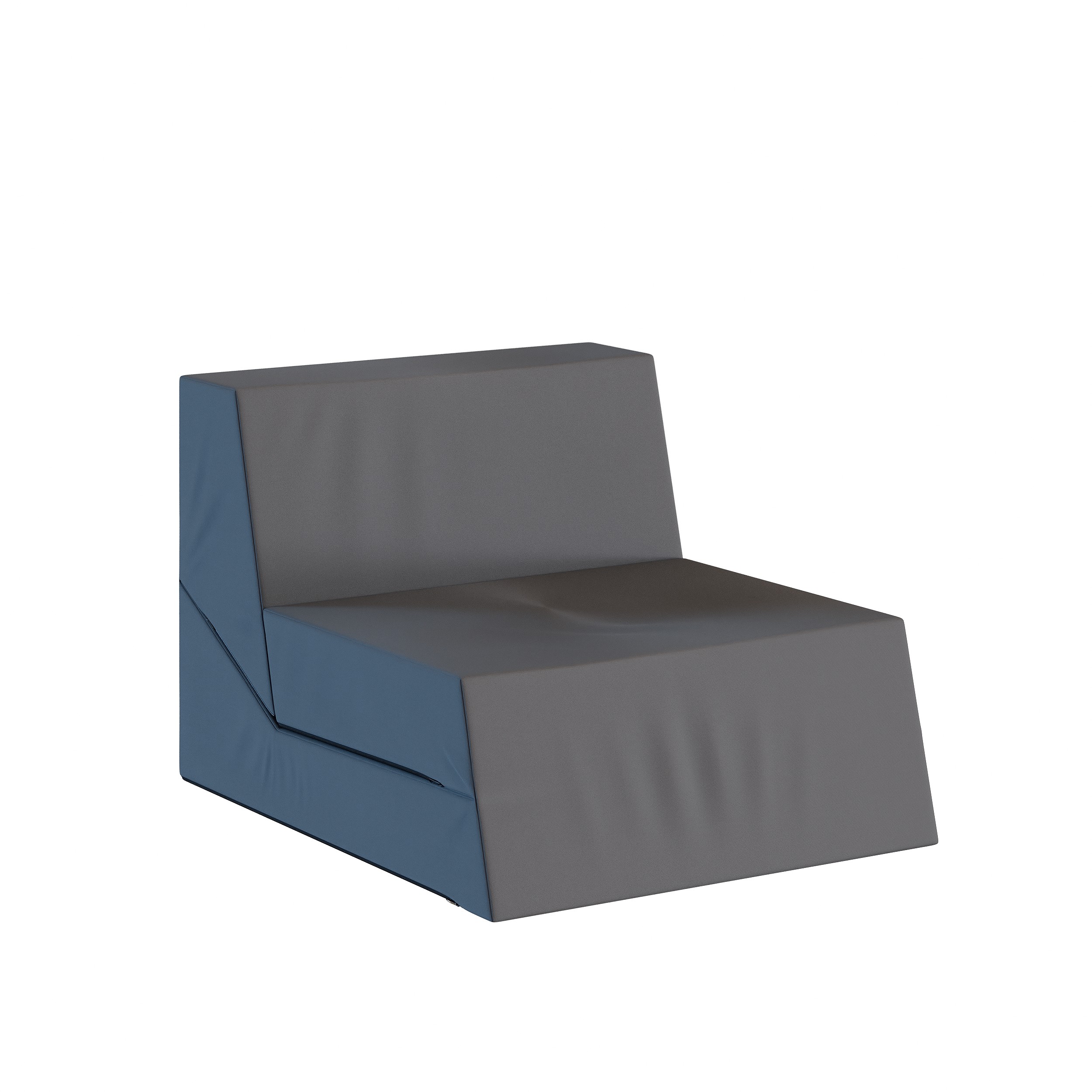 Rozkládací zahradní lehátko CALMA tmavě šedé voděodolné 80×190 cm