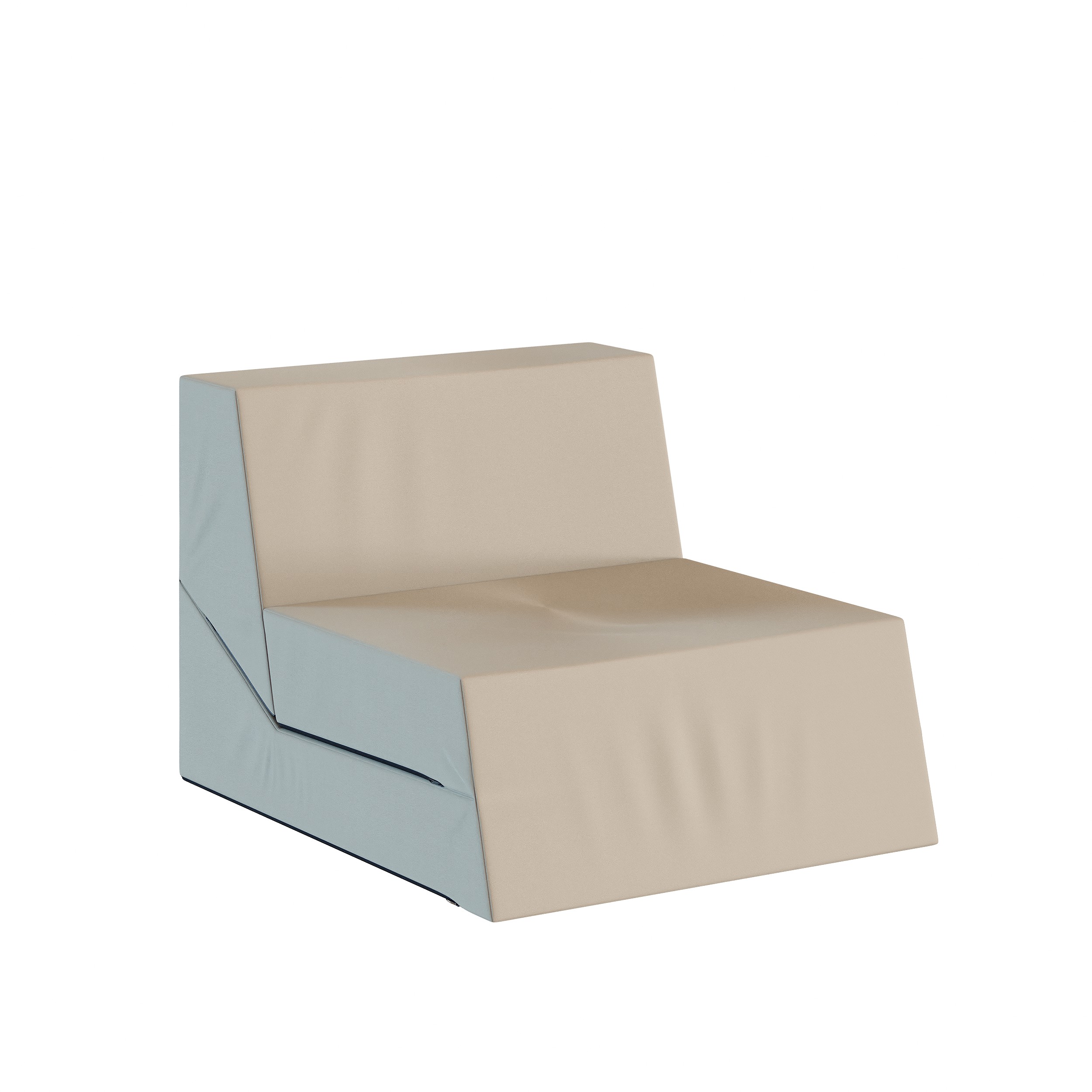 Rozkládací zahradní lehátko CALMA béžové voděodolné 80×190 cm