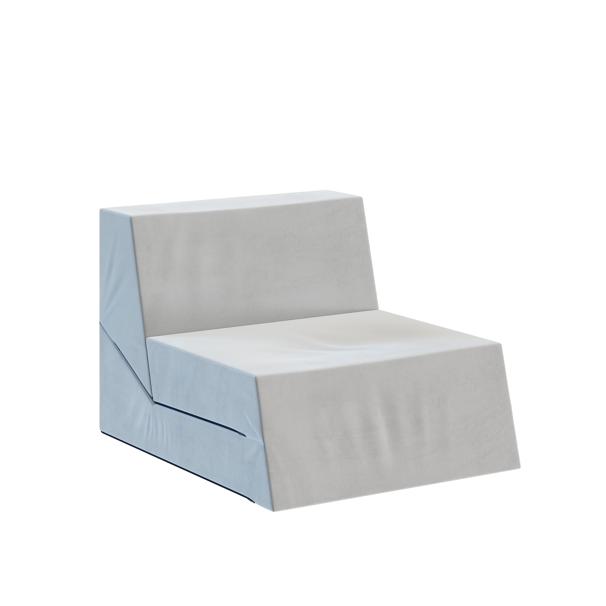 Rozkládací křeslo CALMA šedé TRINITY 80×190 cm