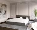 Luxusní manželská postel CRYSTAL grafit 180x200 s dřevěným roštem