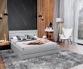 Luxusní postel TOPAZ trinity 160x200 s kovovým roštem ŠEDÁ