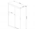 Šatní skříň s posuvnými dveřmi 150 cm MONO bílá